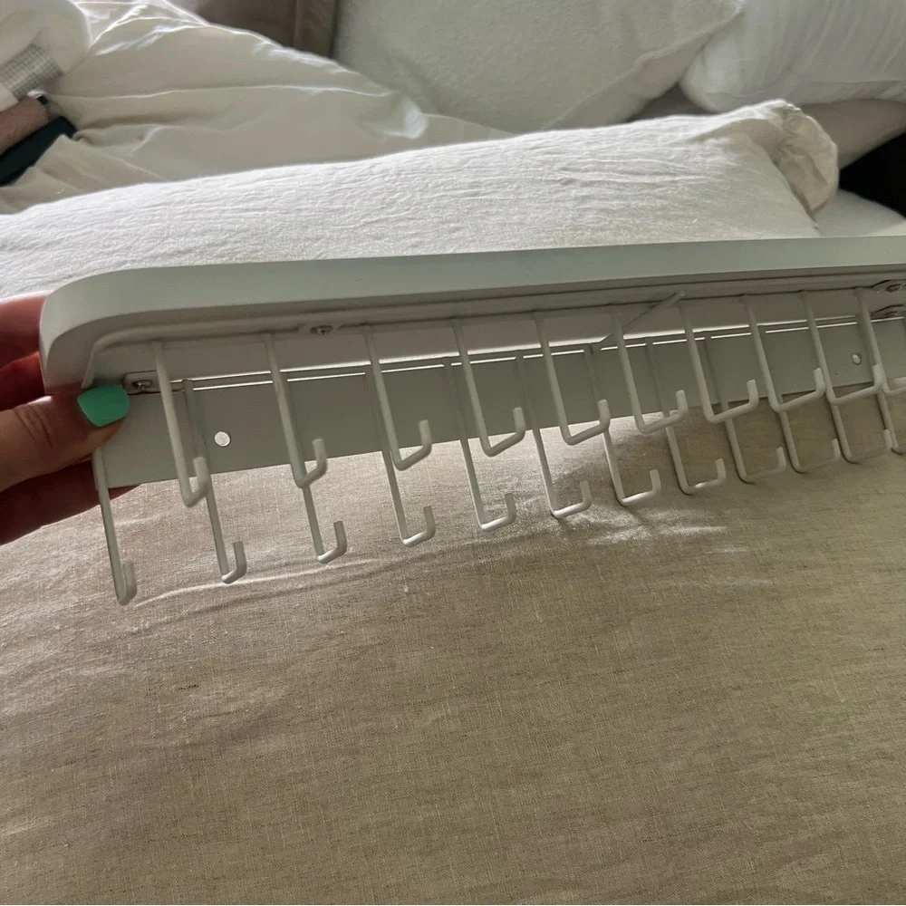 Wall-Mounted Multi-Hook Rack in Off-White